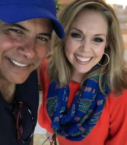 Kelley Dunn with her husband, John Perez.